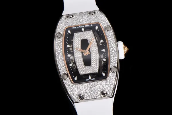 Richard Mille RM 07-01 White Ceramic Diamond Pave Watch Watches - 9
