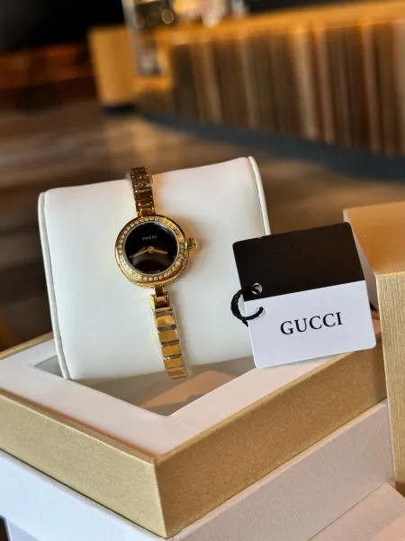 Gucci G-Timeless Mini Black Dial Gold-Tone Diamond-Set Watch Watches - 13