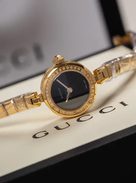 Gucci G-Timeless Mini Black Dial Gold-Tone Diamond-Set Watch Watches - 53