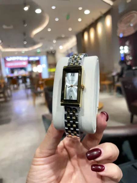 Gucci G-Timeless Rectangular Two-Tone Silver and Gold Watch Watches - 39