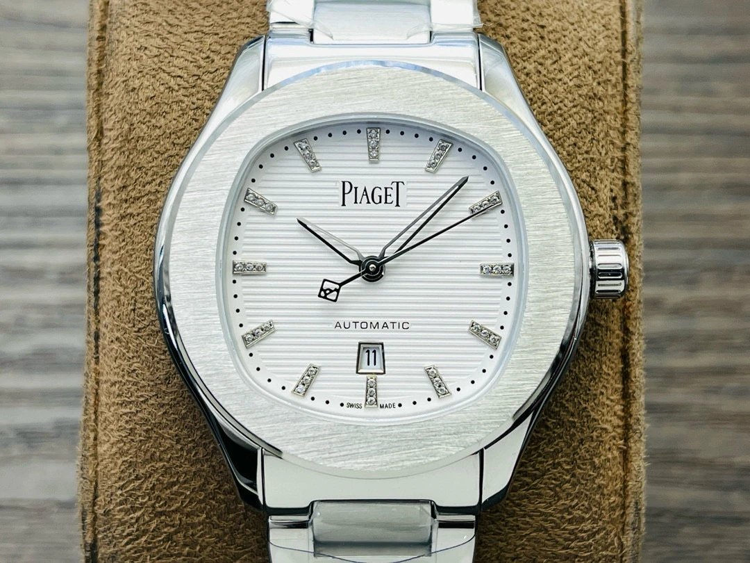Design Piaget Polo Automatic White Dial Diamond Bezel Two-Tone Steel and Rose Gold Watch Watches - 95