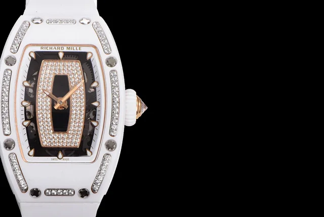 Richard Mille Watches Diamond-Set Tonneau Watch with White Strap product detail image 46