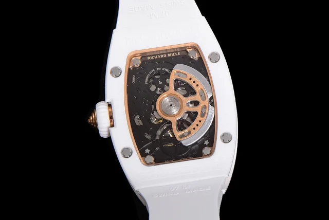 Richard Mille Watches Diamond-Set Tonneau Watch with White Strap product detail image 78