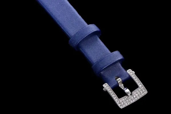 Cartier Panthère de Cartier Clover-Shaped Diamond Watch Blue Silk Strap Watches - 37