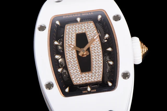 Richard Mille Watches Diamond-Set Tonneau Watch with White Strap product detail image 70