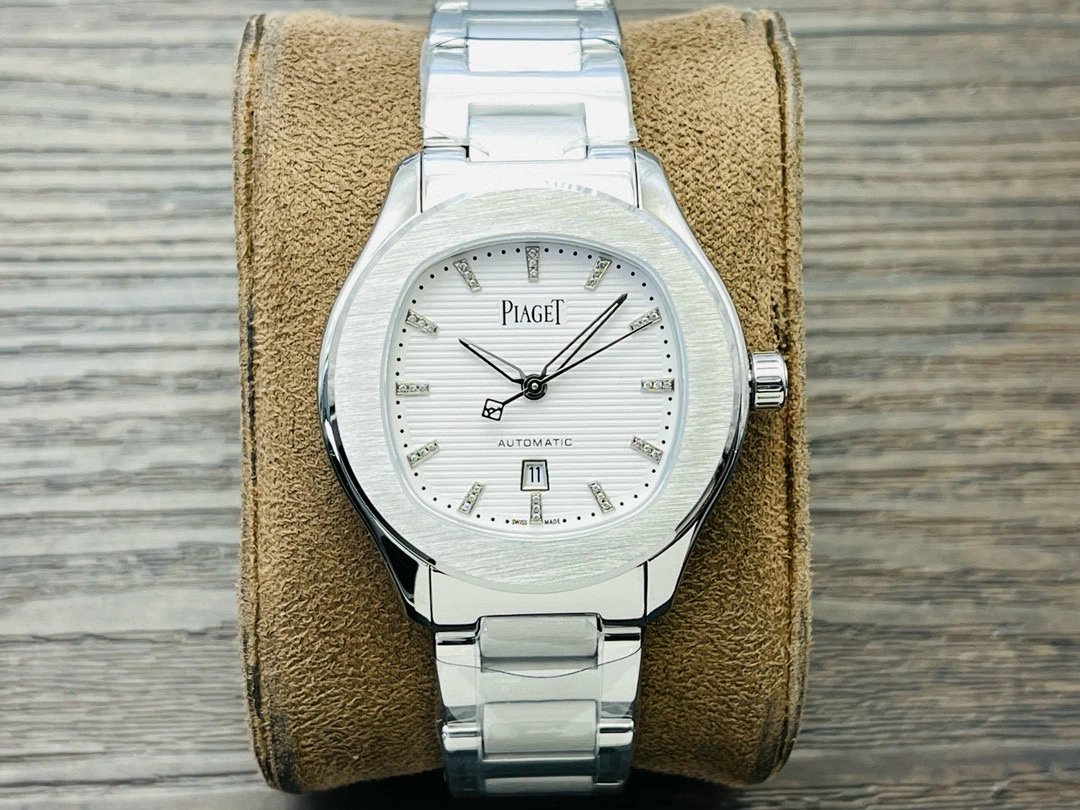 Design Piaget Polo Automatic White Dial Diamond Bezel Two-Tone Steel and Rose Gold Watch Watches - 92