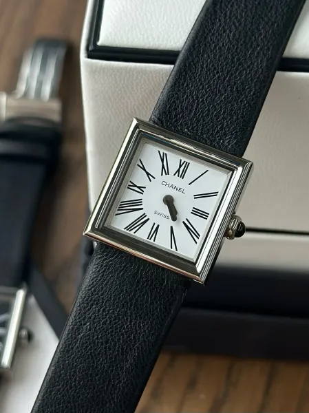 Chanel Premiere Black Dial Silver-Tone Watch Watches - 48