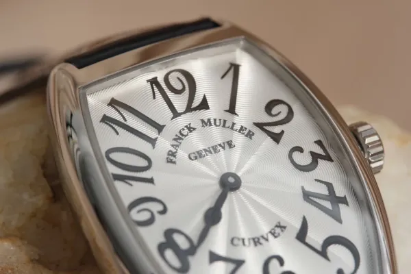 Franck Muller Curvex White Leather Strap Mechanical Watch Watches - 6