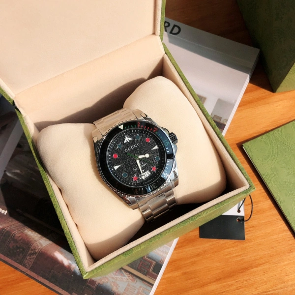 Gucci Dive Chronograph Silver Dial Steel Watch Watches - 28