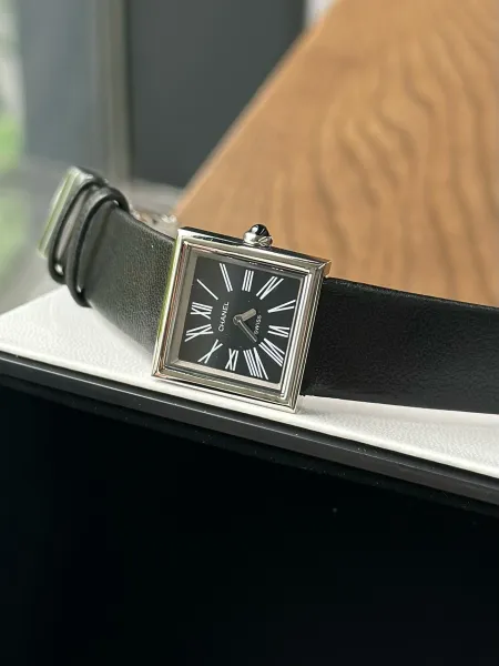 Chanel Premiere Black Dial Silver-Tone Watch Watches - 69
