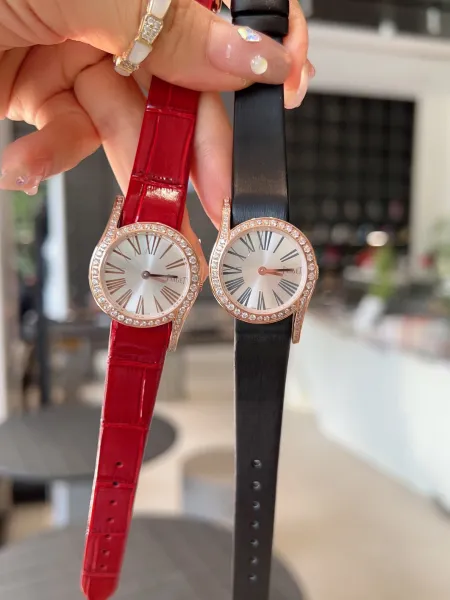 Design Piaget Limelight Gala Rose Gold Diamond-Set Black Leather Watch Watches - 30