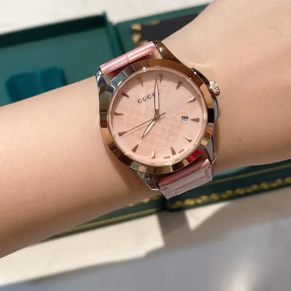 Gucci G-Timeless Pink Dial Stainless Steel Watch Watches - 12