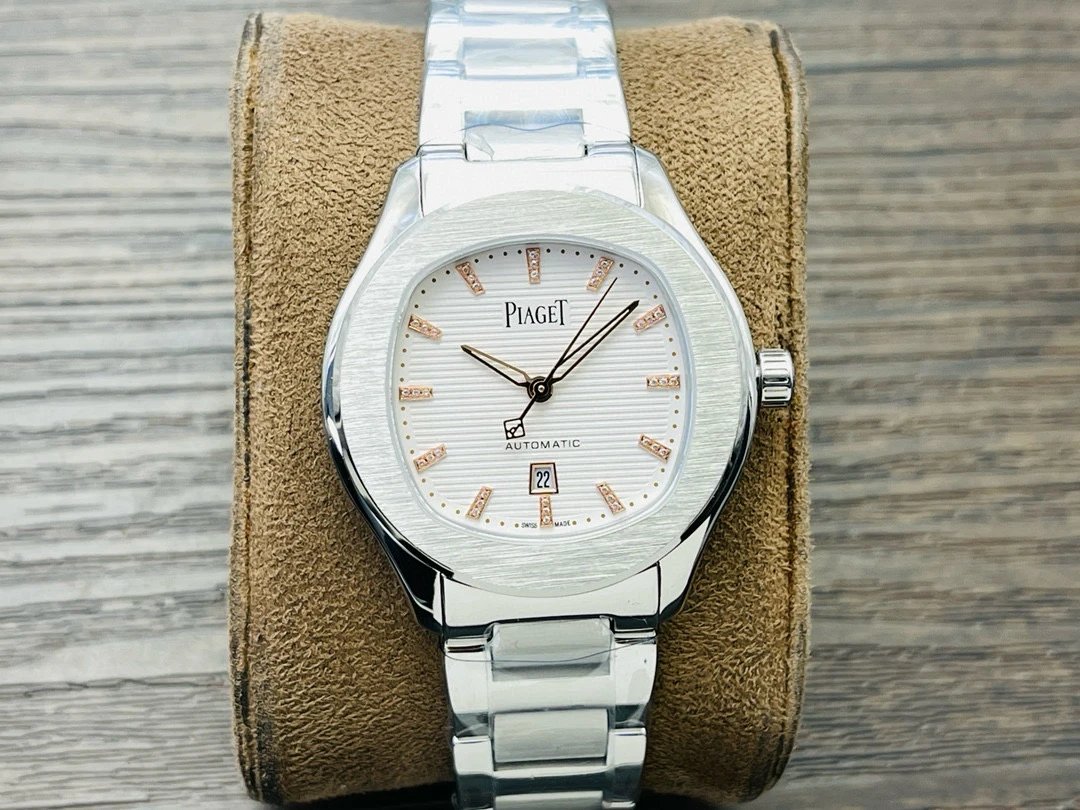 Design Piaget Polo Automatic White Dial Diamond Bezel Two-Tone Steel and Rose Gold Watch Watches - 85