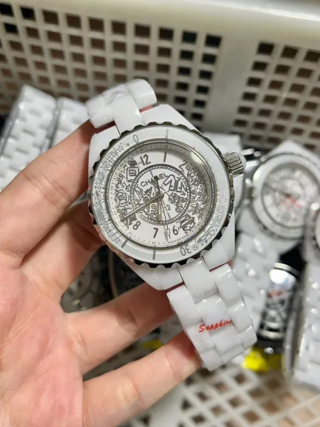 Chanel J12 White Ceramic Diamond Dial Watch Watches - 26