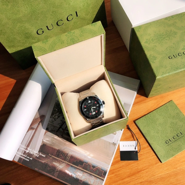 Gucci Dive Chronograph Silver Dial Steel Watch Watches - 29