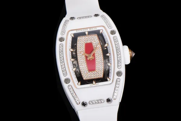 Richard Mille RM 07-01 White Ceramic Diamond Pave Watch Watches - 54