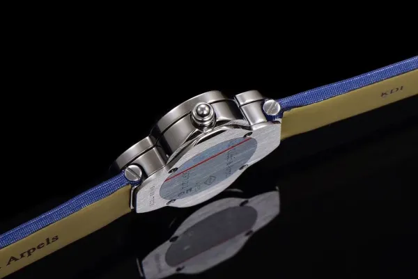 Cartier Panthère de Cartier Clover-Shaped Diamond Watch Blue Silk Strap Watches - 39
