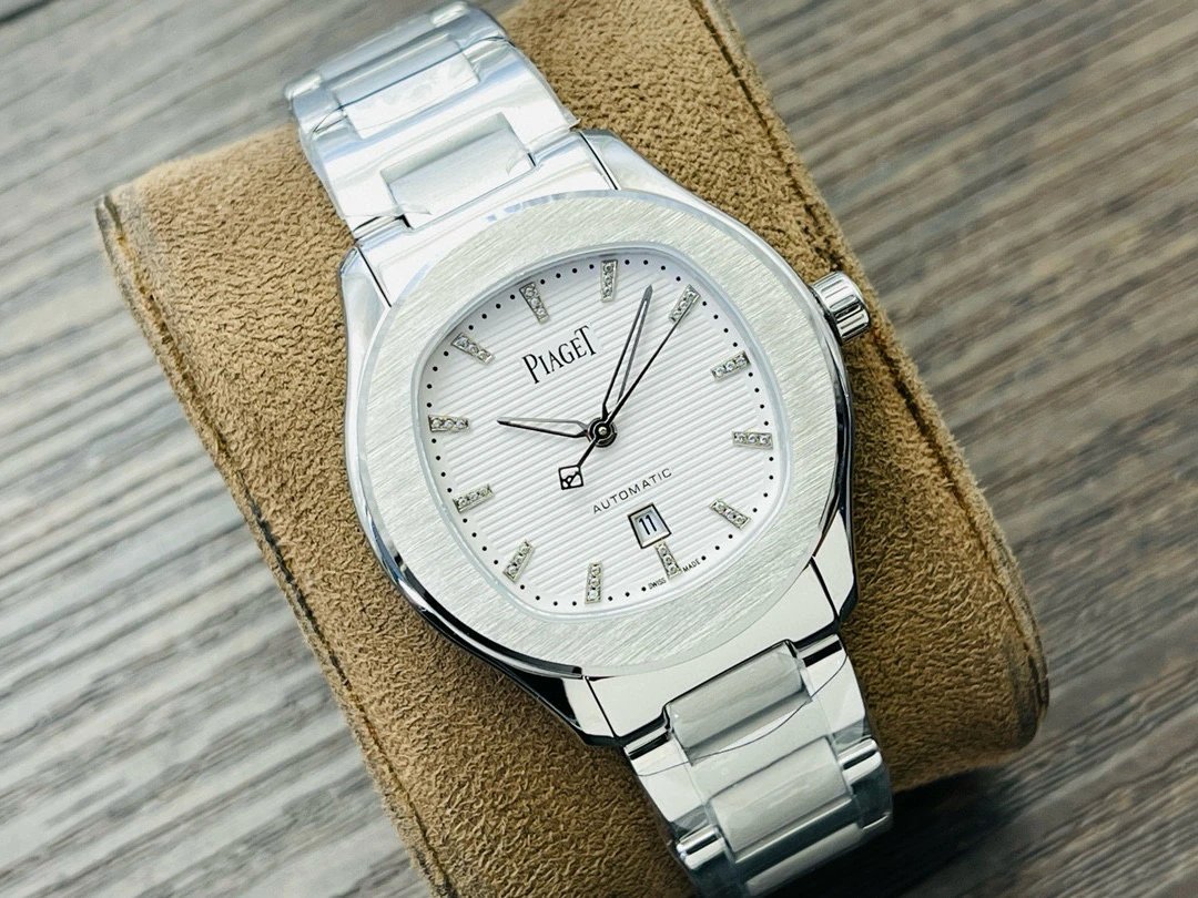 Design Piaget Polo Automatic White Dial Diamond Bezel Two-Tone Steel and Rose Gold Watch Watches - 93