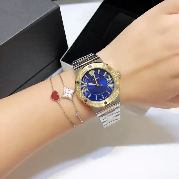 Versace Palazzo Empire Gold and Silver Quartz Watch Watches - 8