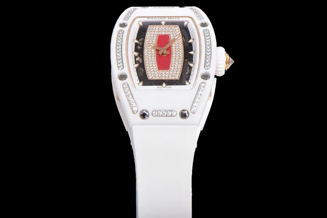Richard Mille Watches Diamond-Set Tonneau Watch with White Strap product detail image 50