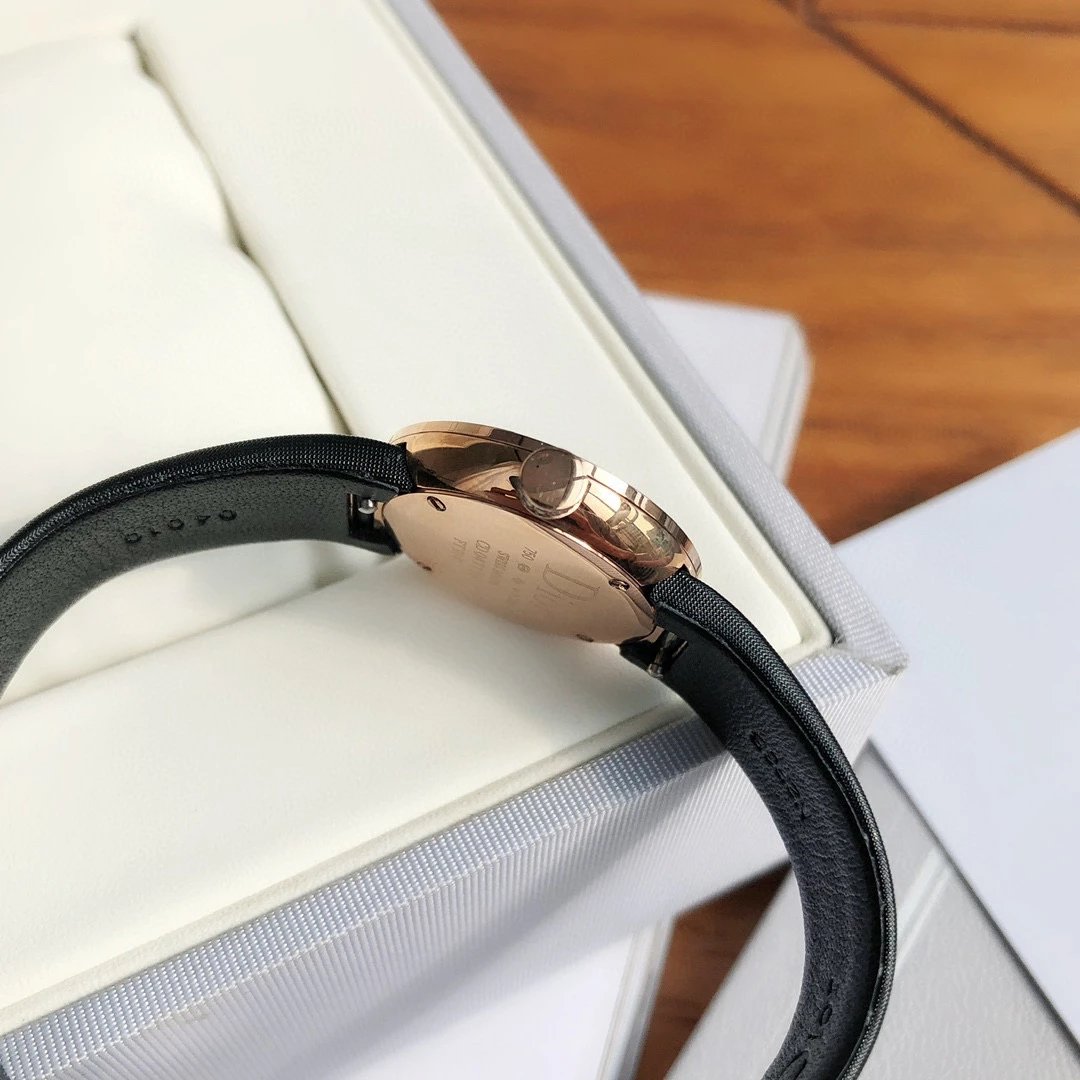 Dior La D de Dior Black Dial Rose Gold Diamond Bezel Watch Watches - 48