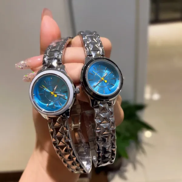 Dior La D de Dior Blue Dial Silver-Tone Steel Watch Watches - 6