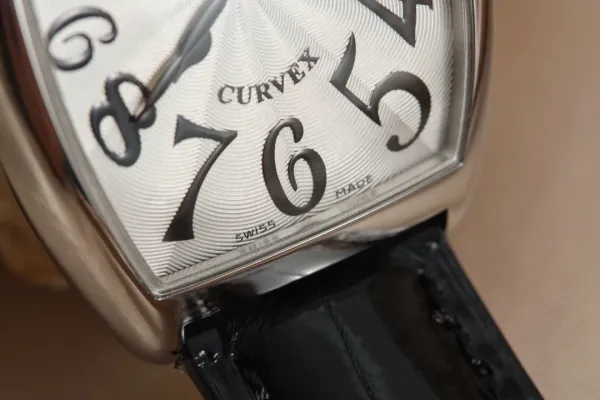 Franck Muller Curvex White Leather Strap Mechanical Watch Watches - 7