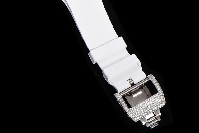 Richard Mille Watches Diamond-Set Tonneau Watch with White Strap product detail image 13