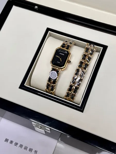 Chanel Première Re-Edition Black and Silver Chain Watch Watches - 28