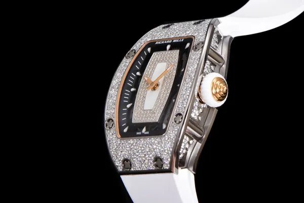 Richard Mille RM 07-01 White Ceramic Diamond Pave Watch Watches - 34