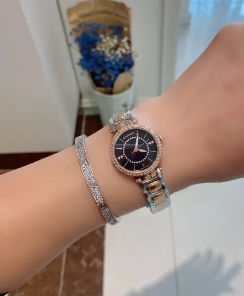 Chanel Mademoiselle Privé Pearl Dial Diamond-Encrusted Watch Silver Watches - 20