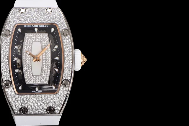 Richard Mille Watches Diamond-Set Tonneau Watch with White Strap product detail image 31