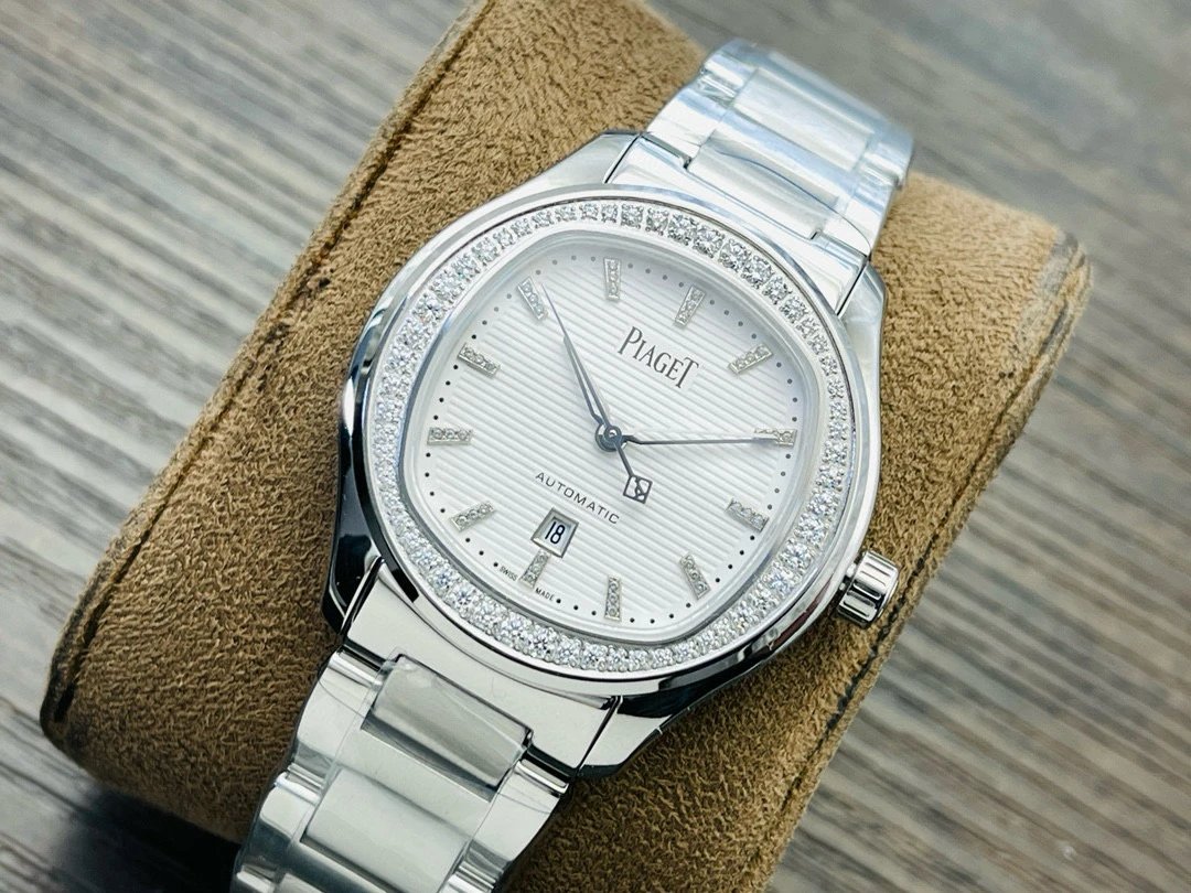Design Piaget Polo Automatic White Dial Diamond Bezel Two-Tone Steel and Rose Gold Watch Watches - 66