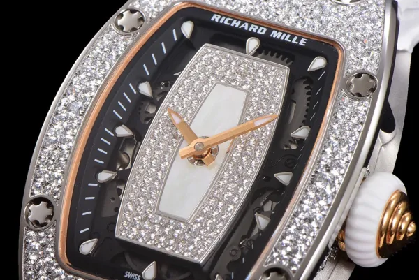 Richard Mille RM 07-01 White Ceramic Diamond Pave Watch Watches - 26