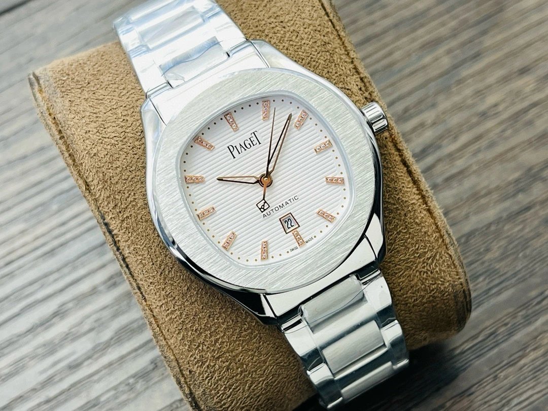 Design Piaget Polo Automatic White Dial Diamond Bezel Two-Tone Steel and Rose Gold Watch Watches - 86