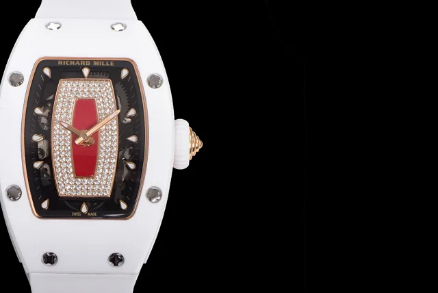 Richard Mille Watches Diamond-Set Tonneau Watch with White Strap product detail image 75
