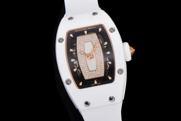 Richard Mille RM 07-01 White Ceramic Diamond Pave Watch Watches - 85