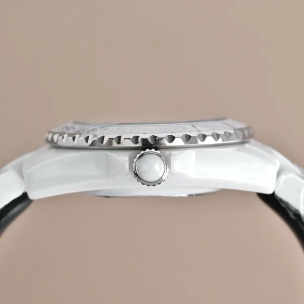 Chanel J12 Automatic White Ceramic Diamond Bezel Watch Watches - 44