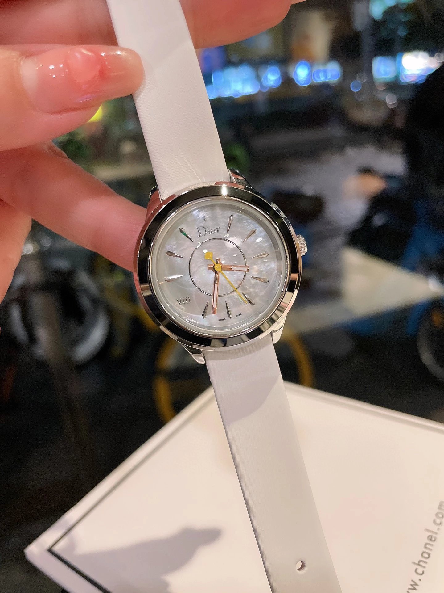 Dior White Leather S