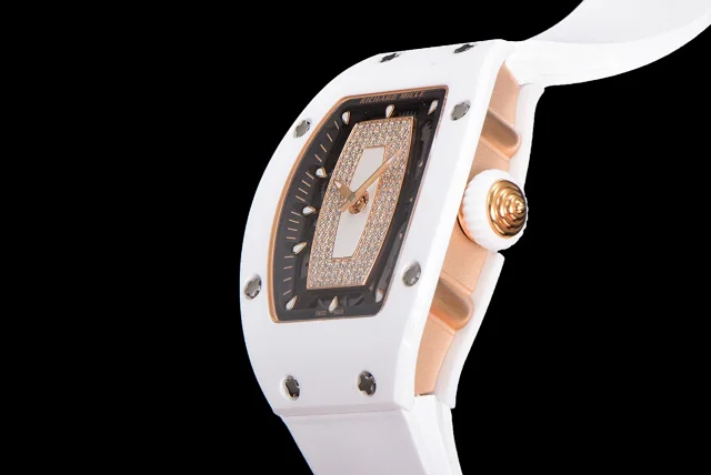 Richard Mille Watches Diamond-Set Tonneau Watch with White Strap product detail image 87
