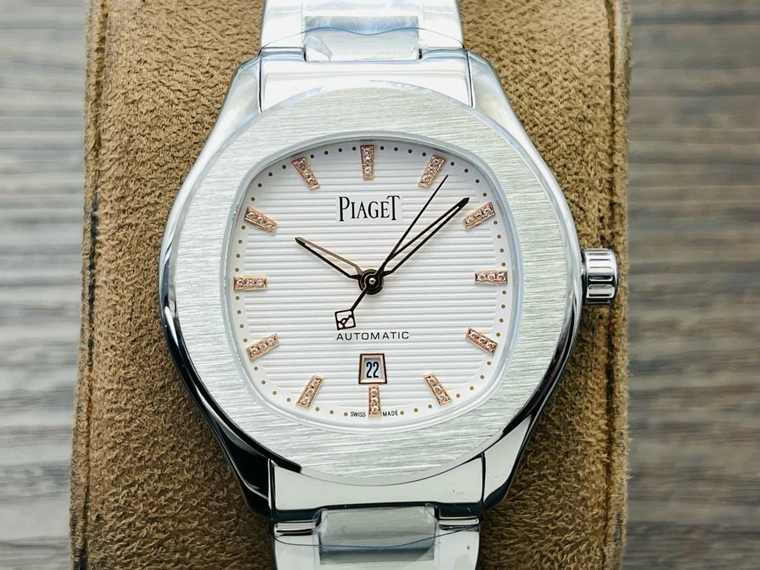 Design Piaget Polo Automatic White Dial Diamond Bezel Two-Tone Steel and Rose Gold Watch Watches - 88