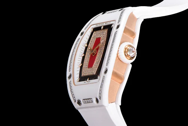 Richard Mille Watches Diamond-Set Tonneau Watch with White Strap product detail image 57