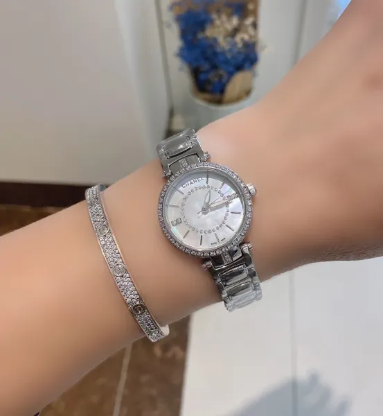 Chanel Mademoiselle Privé Pearl Dial Diamond-Encrusted Watch Silver Watches - 2