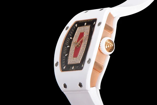 Richard Mille Watches Diamond-Set Tonneau Watch with White Strap product detail image 77