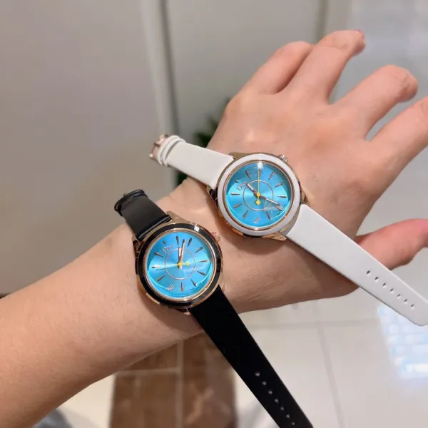 Dior La D de Dior White Strap Black Dial Quartz Watch Watches - 9