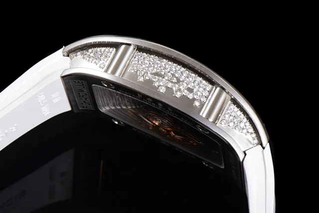 Richard Mille Watches Diamond-Set Tonneau Watch with White Strap product detail image 27