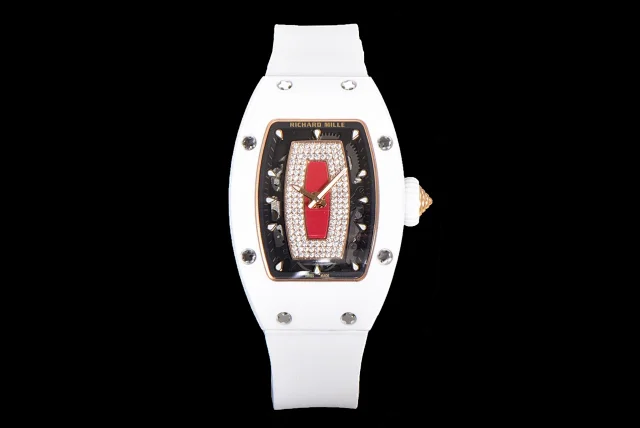 Richard Mille Watches Diamond-Set Tonneau Watch with White Strap product detail image 72