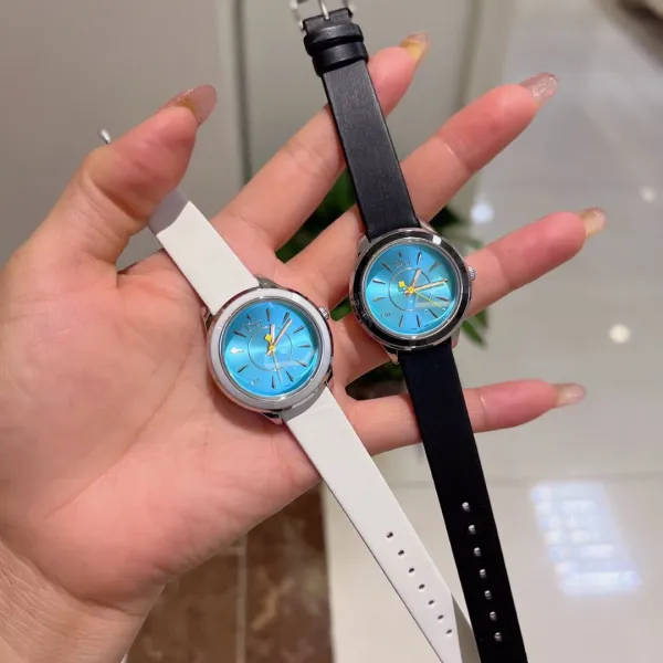 Dior La D de Dior White Strap Black Dial Quartz Watch Watches - 10