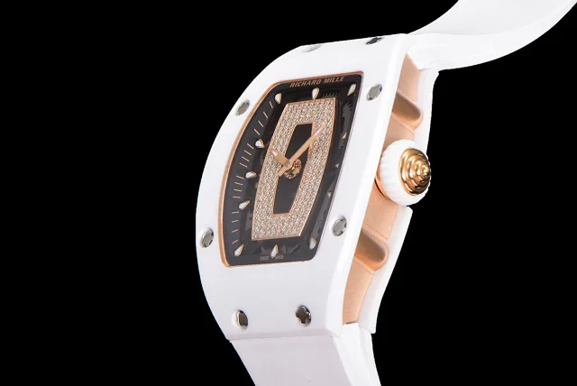 Richard Mille Watches Diamond-Set Tonneau Watch with White Strap product detail image 71