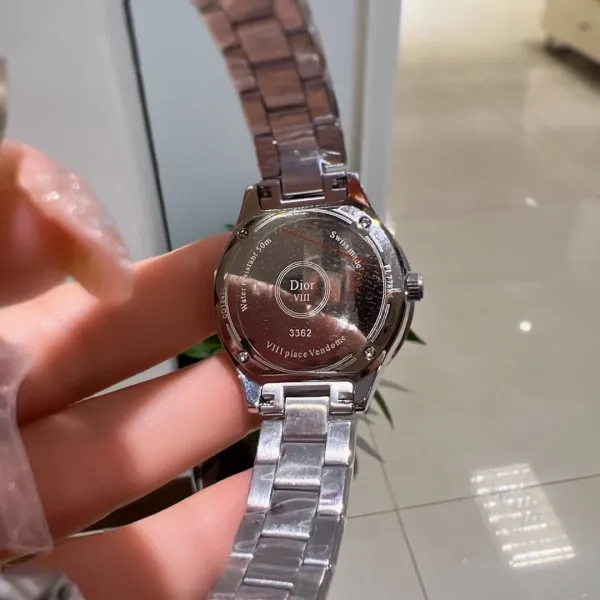 Dior La D de Dior Blue Dial Silver-Tone Steel Watch Watches - 11
